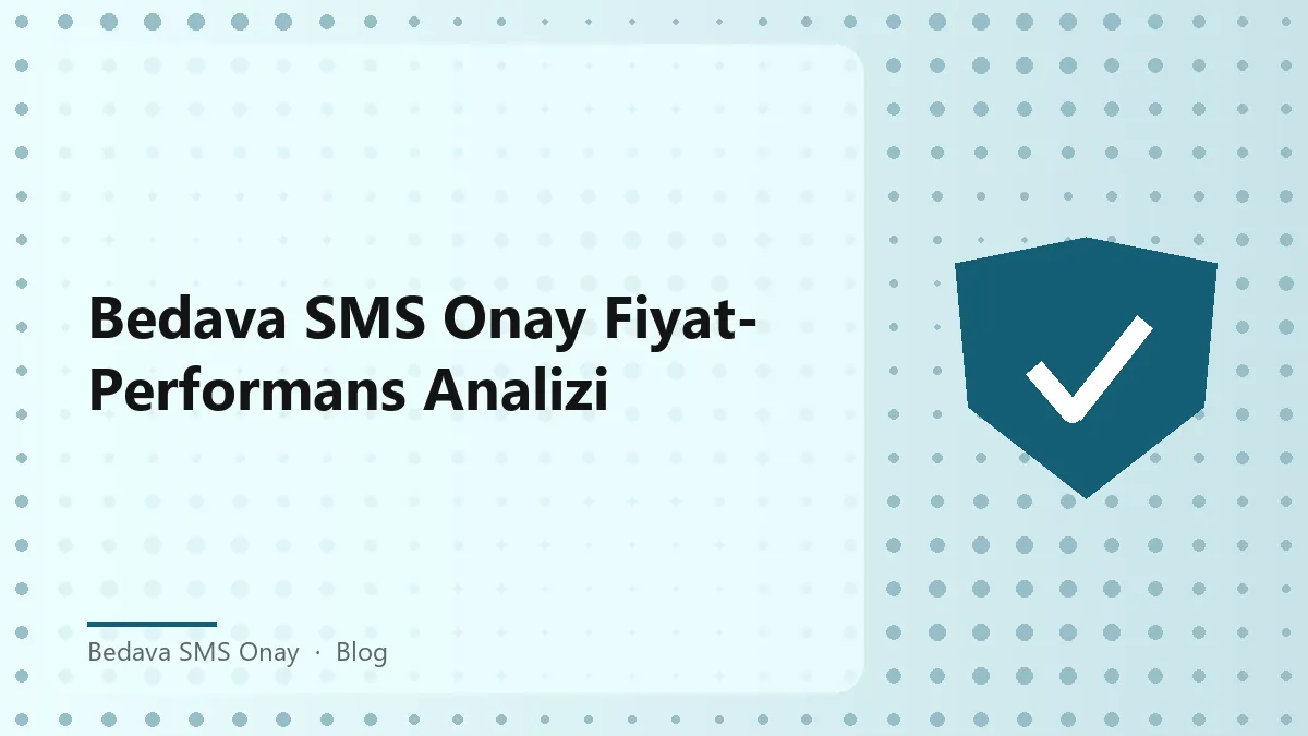 Bedava SMS Onay ile fiyat-performans analizi için grafik