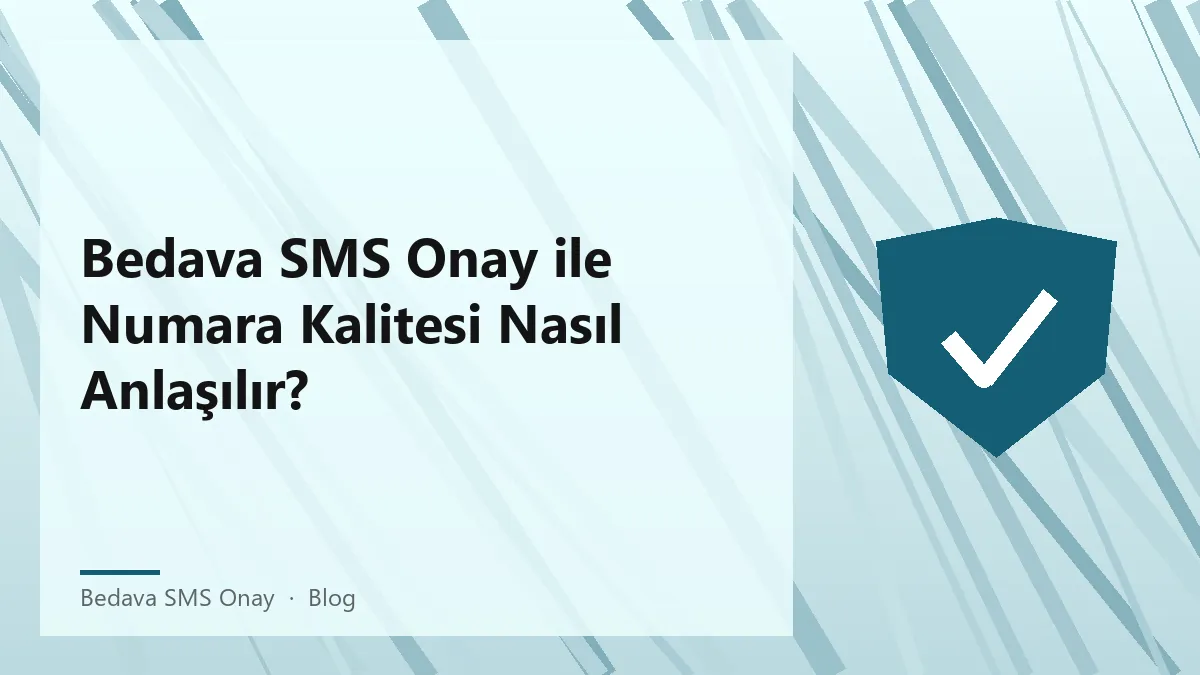 Bedava SMS Onay hizmeti ile ilgili bilgi veren görsel.